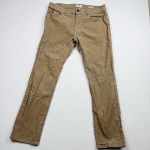 Goodfellow & Co Men's Slim Fit Corduroy Pants Tan Brown 36x30 Stretch